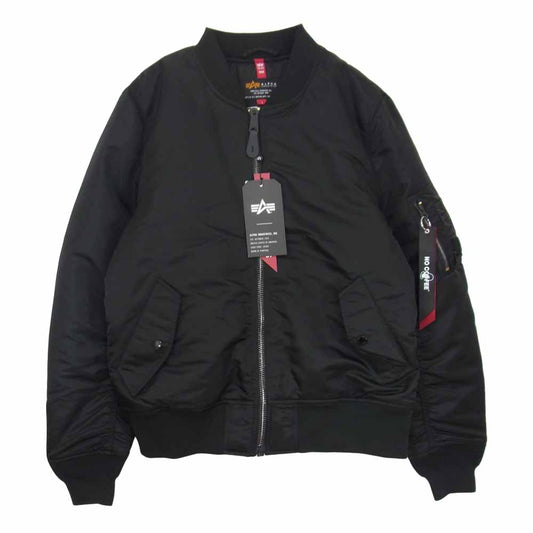 キネ × ALPHA アルファ × NO COFFEE ノーコーヒー MA-1 JACKET ミリタリー フライト ジャケット ブラック系 L【新古品】【未使用】【中古】