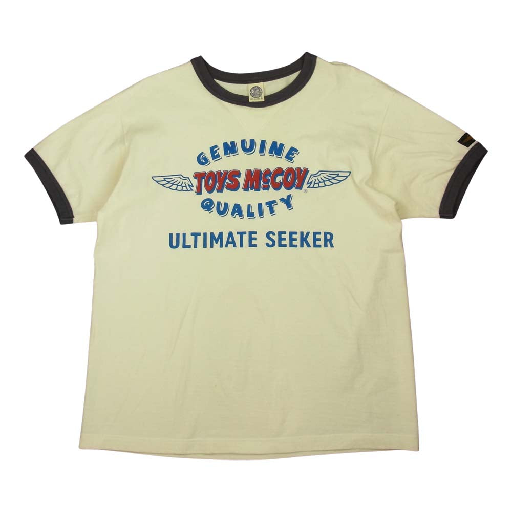 TOY'S McCOY トイズマッコイ LOGO TEE SHIRT ロゴ トリム Tシャツ オフホワイト オフホワイト系 L【中古】