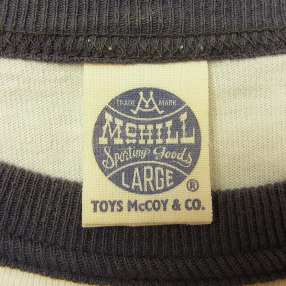 TOY'S McCOY トイズマッコイ LOGO TEE SHIRT ロゴ トリム Tシャツ オフホワイト オフホワイト系 L【中古】