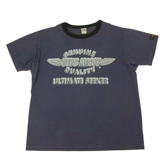 TOY'S McCOY トイズマッコイ LOGO TEE SHIRT ロゴ トリム Tシャツ ネイビー ネイビー系 XL【中古】