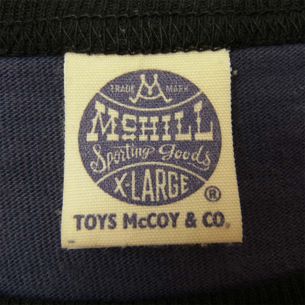 TOY'S McCOY トイズマッコイ LOGO TEE SHIRT ロゴ トリム Tシャツ ネイビー ネイビー系 XL【中古】