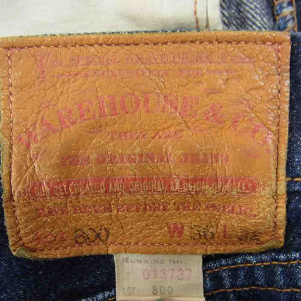 WAREHOUSE ウエアハウス Lot.800 STANDARD デニム パンツ インディゴブルー系 36【中古】