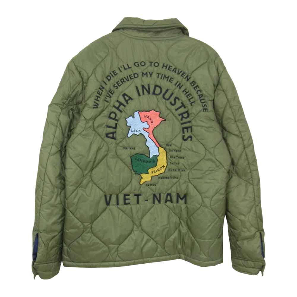ALPHA アルファ Souvenir Jkt　スーベニアジャケット ベトナムジャケット ベトジャン カーキ系 L【中古】