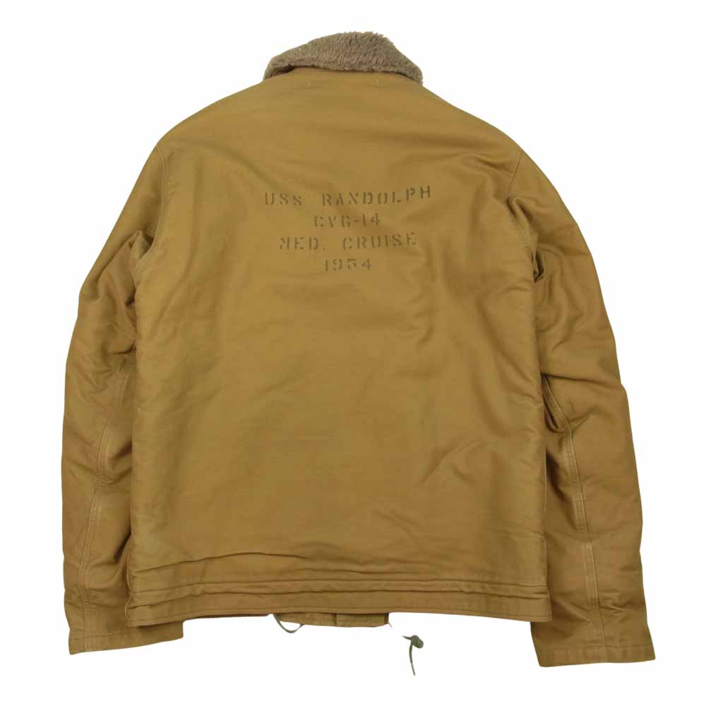 Buzz Rickson's バズリクソンズ BR13902 Type N-1 KHAKI Navy Department STENCIL CVG-14 デッキ ジャケット ブラウン系 L【中古】