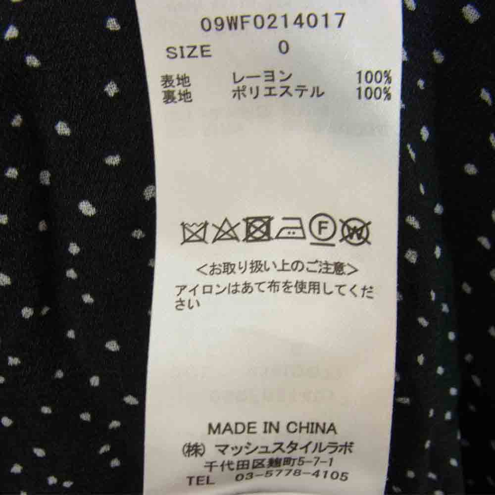 ミラ オーウェン バックボウタイ ブラウジング 総柄 ロング ワンピース ブラック系【中古】
