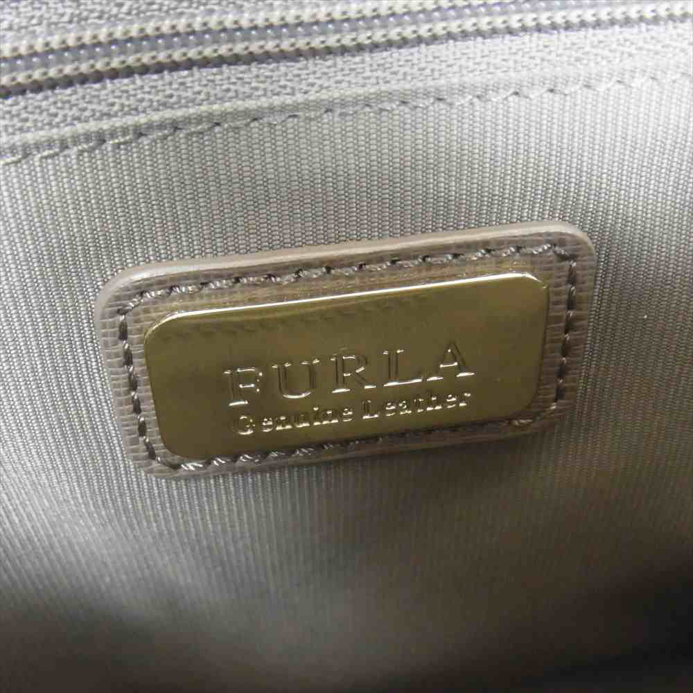 Furla フルラ チェーン ショルダー バッグ グレージュ系【中古】