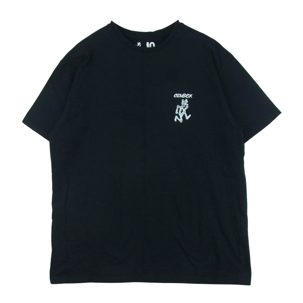 Gramicci グラミチ GMT-20S1527 10匣 TENBOX RUNNINGMAN Tee バックプリント 半袖 Tシャツ ブラック系 L【中古】