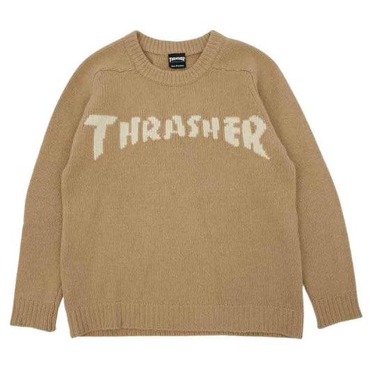JACKSON MATISSE ジャクソンマティス × THRASHER スラッシャー JM14AW065 ロゴ ウール ニット ベージュ系 M【中古】