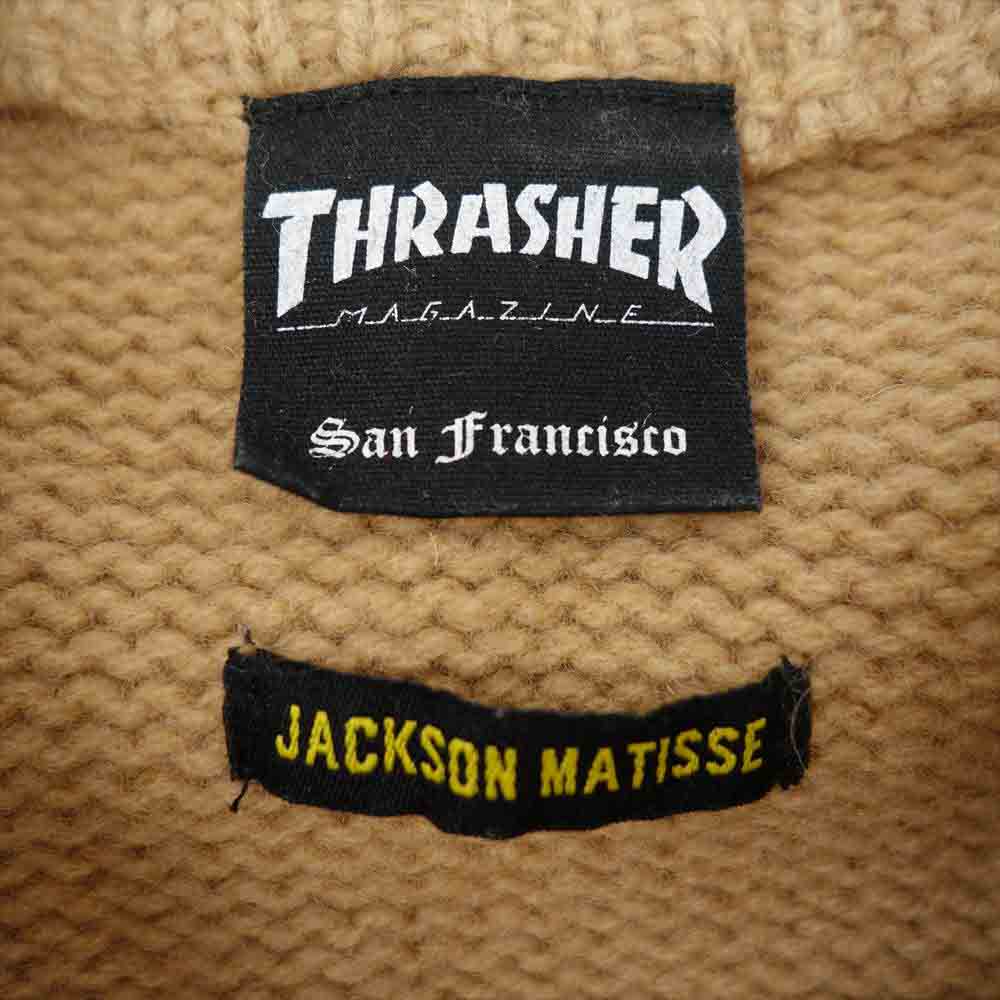 JACKSON MATISSE ジャクソンマティス × THRASHER スラッシャー JM14AW065 ロゴ ウール ニット ベージュ系 M【中古】