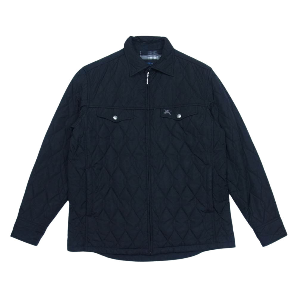BURBERRY BLUE LABEL バーバリーブルーレーベル キルティング ジップアップ ジャケット ブラック系 L【中古】