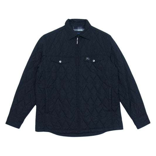 BURBERRY BLUE LABEL バーバリーブルーレーベル キルティング ジップアップ ジャケット ブラック系 L【中古】