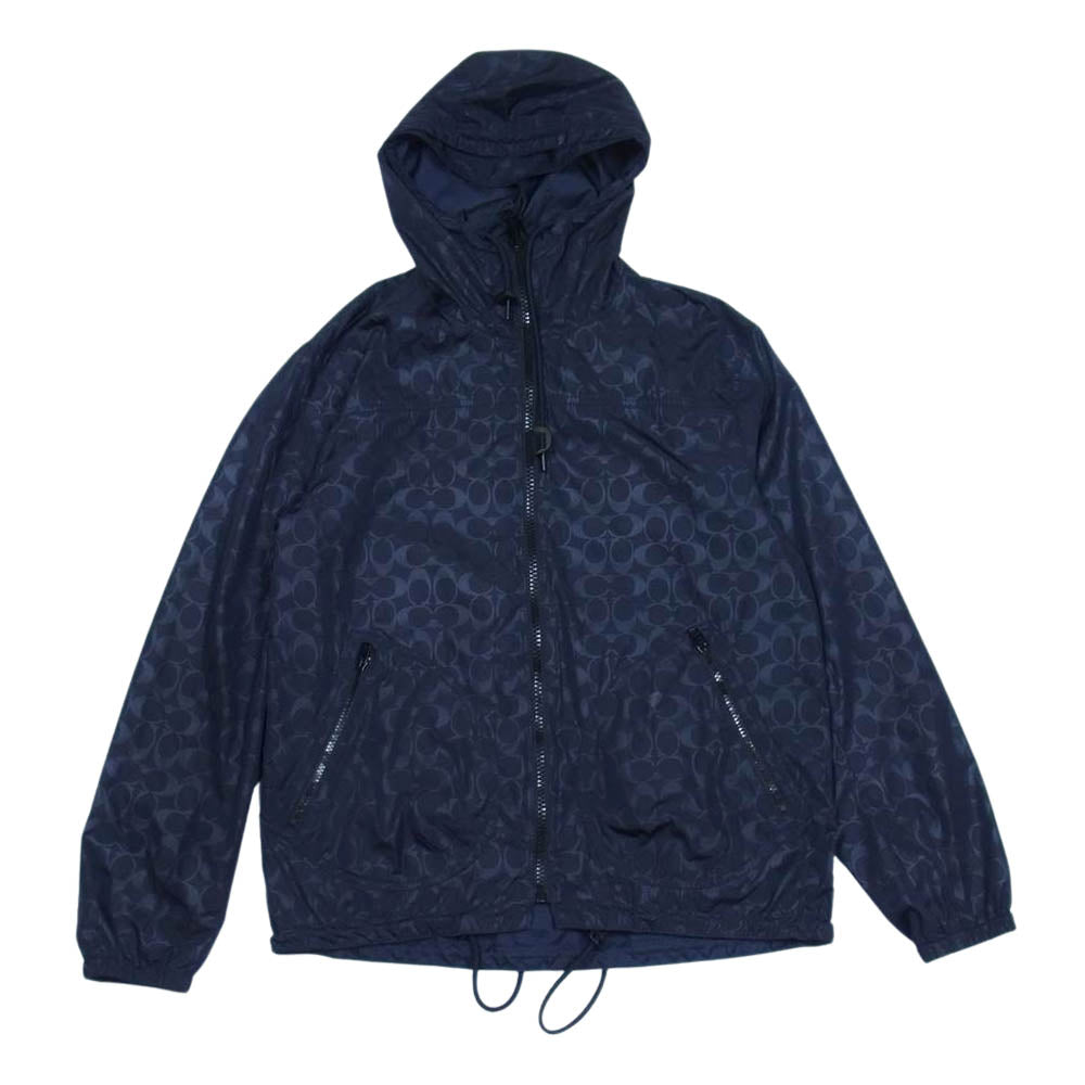 COACH コーチ REV NYLON JKT F67006 リバーシブル シグネチャー ナイロン ジャケット ネイビー系 表記無し【中古】