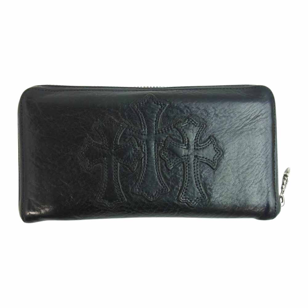 CHROME HEARTS クロムハーツ（原本無） REC F ZIP 3セメタリー ウォレット ブラック系【中古】