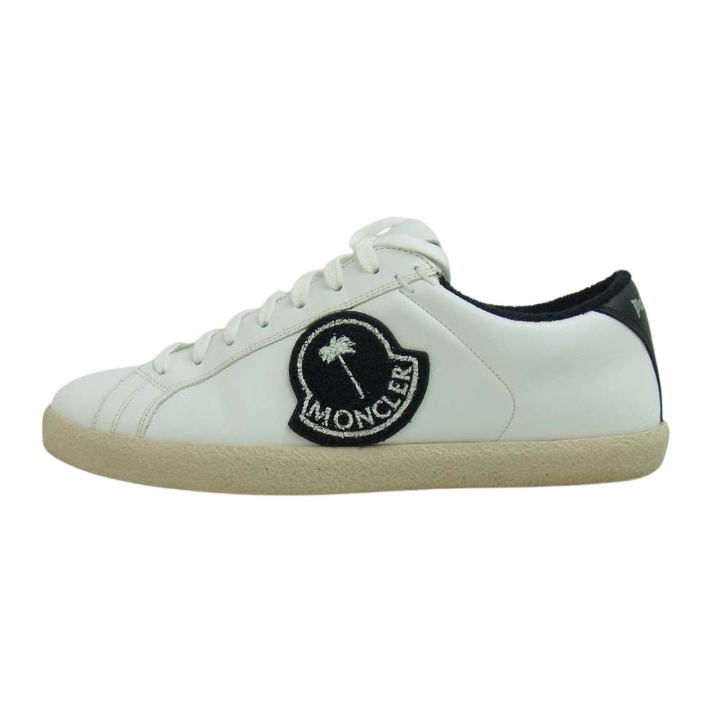 MONCLER モンクレール  GENIUS 8 PALM ANGELS RYANGELS ジーニアス パームエンジェルス カーフレザー ローカット スニーカー ホワイト系 42【中古】