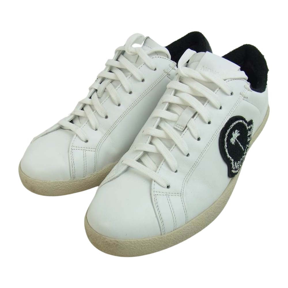 MONCLER モンクレール  GENIUS 8 PALM ANGELS RYANGELS ジーニアス パームエンジェルス カーフレザー ローカット スニーカー ホワイト系 42【中古】