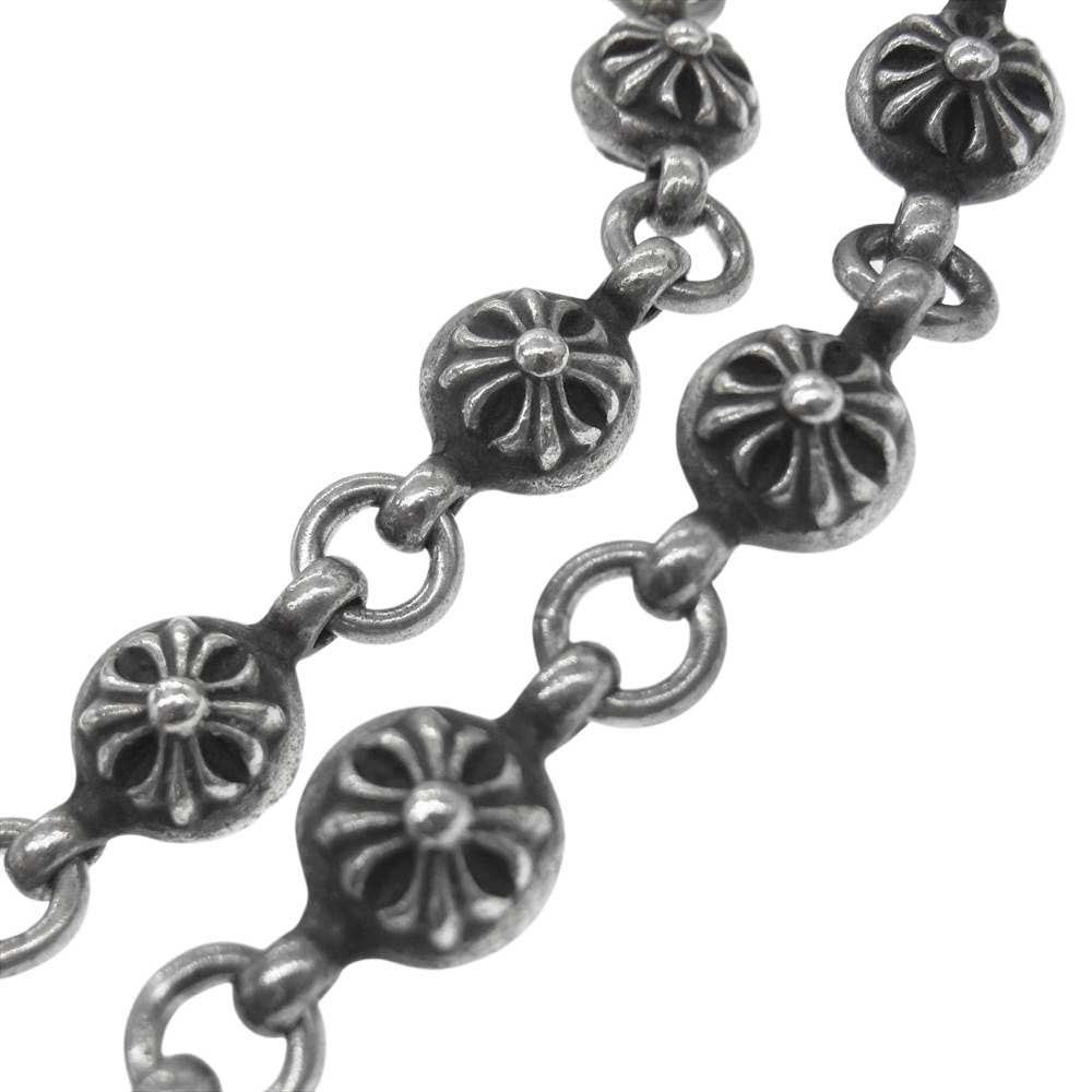 CHROME HEARTS クロムハーツ（原本無） CRSBL CHN SML クロスボールチェーン スモールCHクロス ネックレス シルバー系【中古】