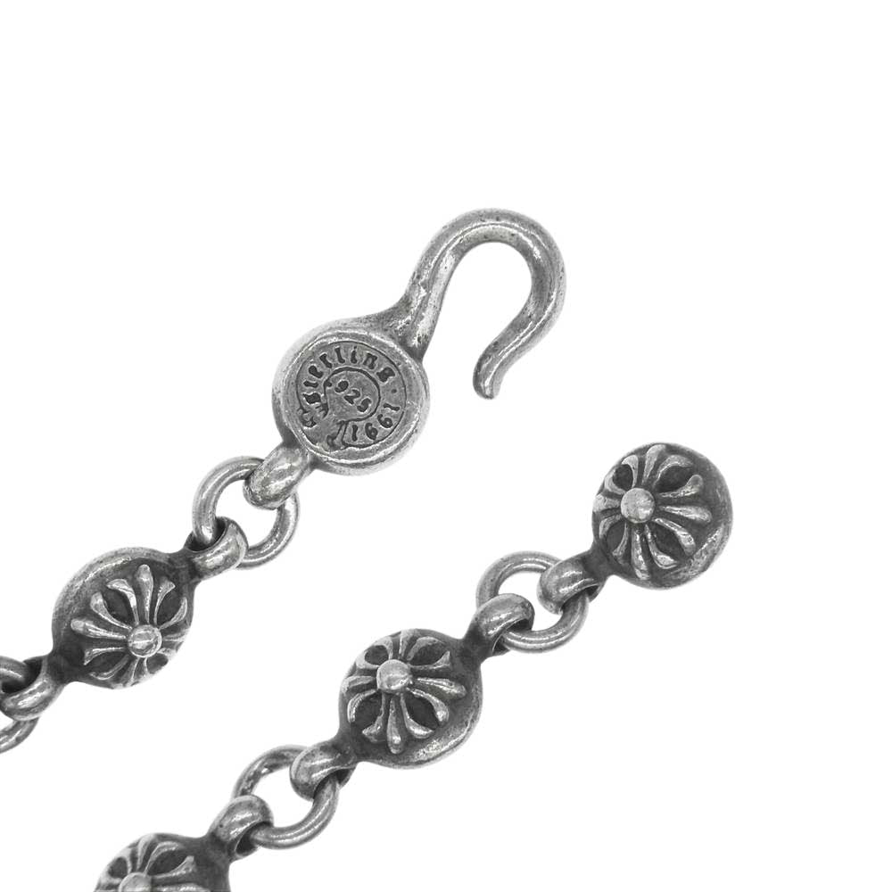 CHROME HEARTS クロムハーツ（原本無） CRSBL CHN SML クロスボールチェーン スモールCHクロス ネックレス シルバー系【中古】