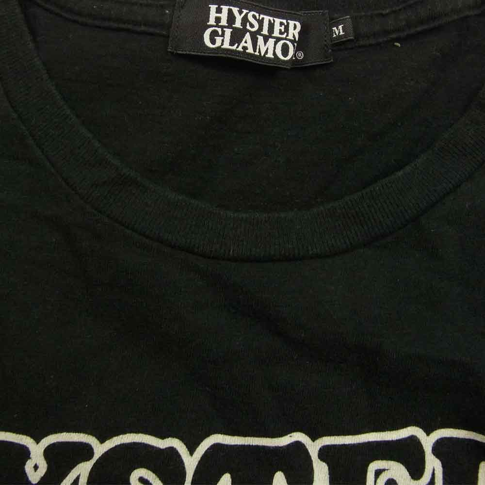 HYSTERIC GLAMOUR ヒステリックグラマー 0212CT10 STILL CRAZY ROCK ME BABY プリント 半袖 Tシャツ ブラック系 M【中古】