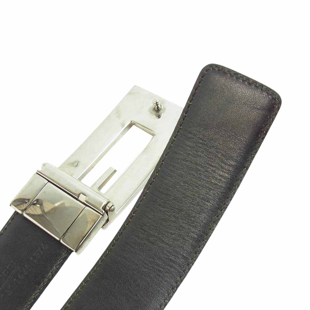 GUCCI グッチ 0361471374 Gバックル ベルト ブラック系【中古】