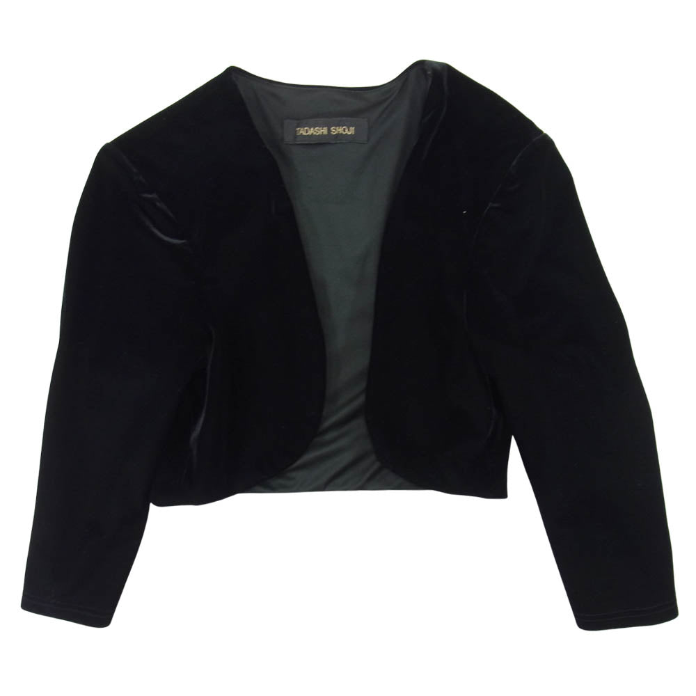 タダシ ショージ ベロア ベルベット ボレロ  ブラック系 XS【中古】