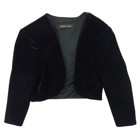 タダシ ショージ ベロア ベルベット ボレロ  ブラック系 XS【中古】