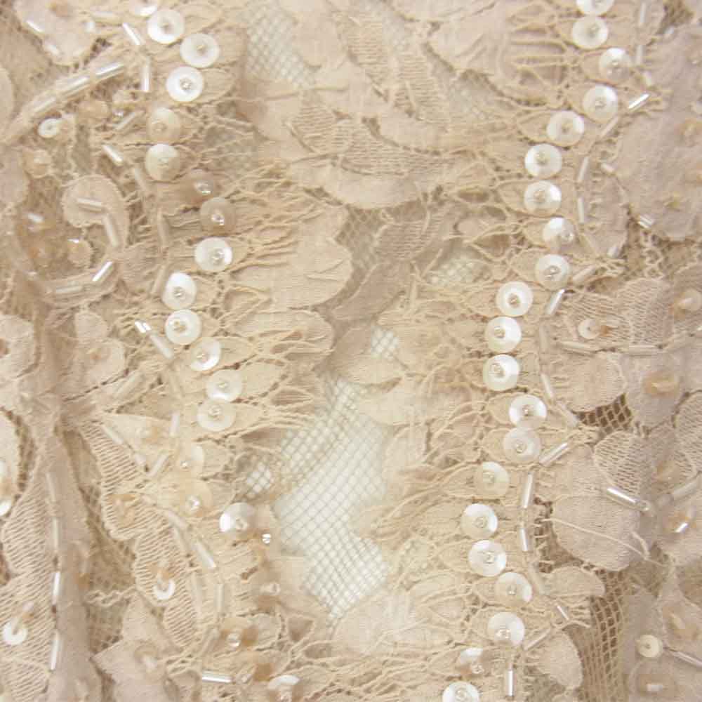タダシ ショージ ビジュー装飾 レース ボレロ ベージュ系 2【中古】