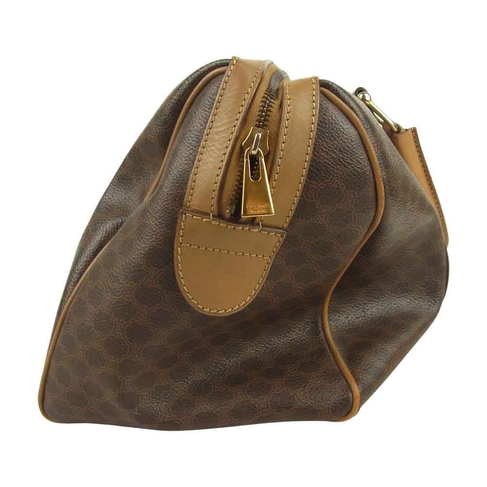 CELINE セリーヌ マカダム柄 ミニ ボストン ハンド バッグ イタリア製 ブラウン系【中古】