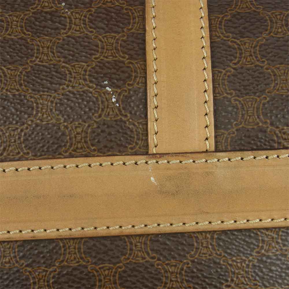 CELINE セリーヌ マカダム柄 ミニ ボストン ハンド バッグ イタリア製 ブラウン系【中古】