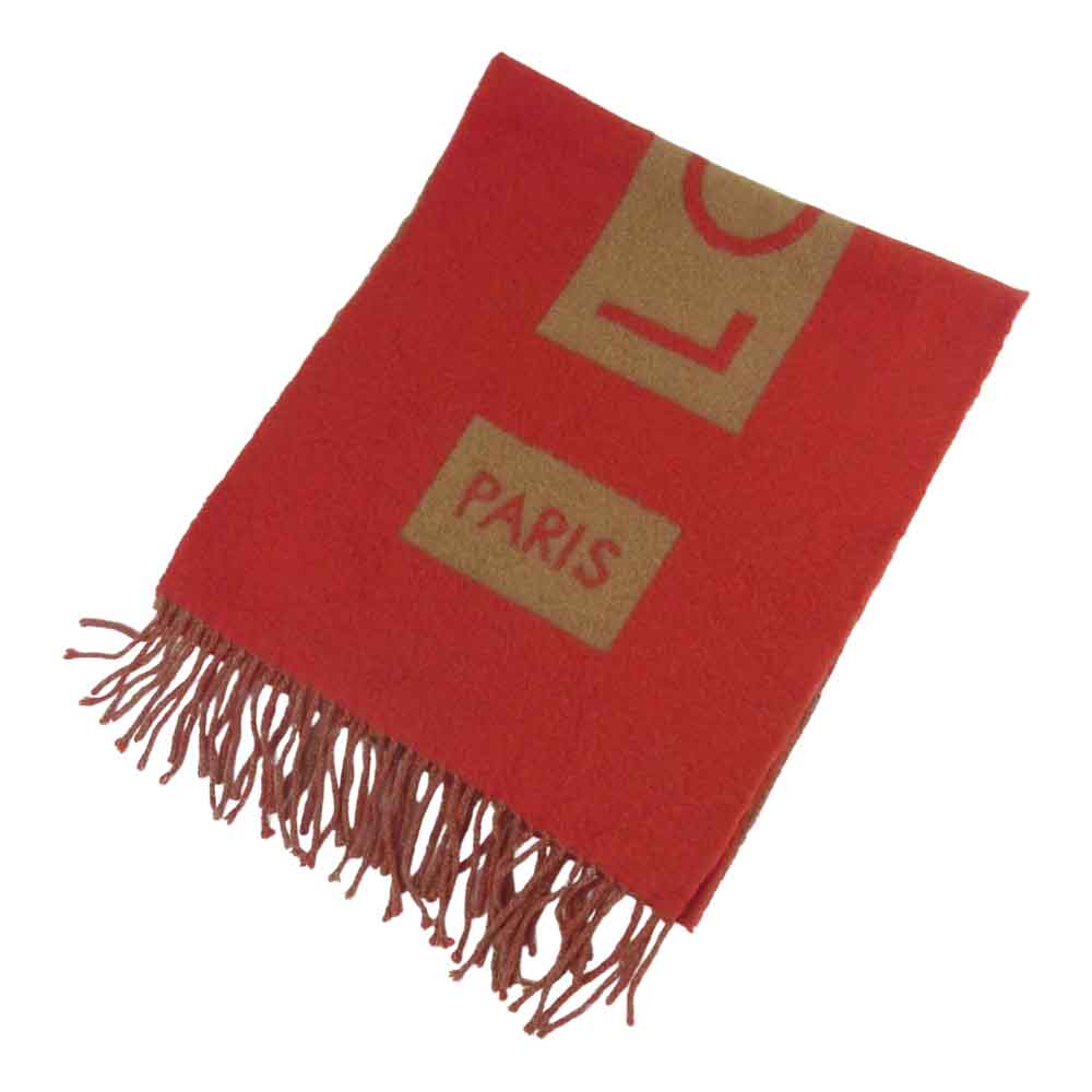 LOUIS VUITTON ルイ・ヴィトン M71295 国内正規品 エシャルプ バローダ カシミヤ100％ マフラー レッド系 ブラウン系【中古】