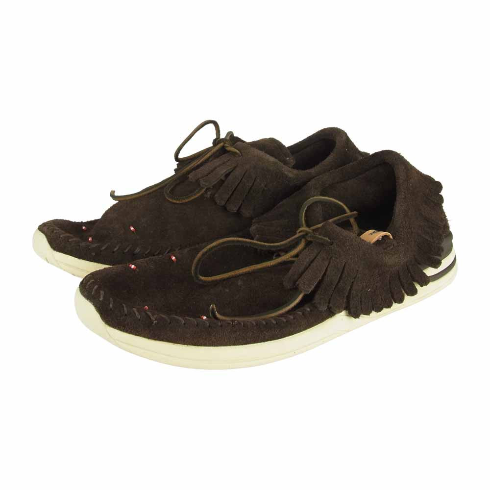 VISVIM ビズビム MALISEET SHAMAN-FOLK マリシート シャーマン フォークモカシン スニーカー ダークブラウン系 US10【極上美品】【中古】