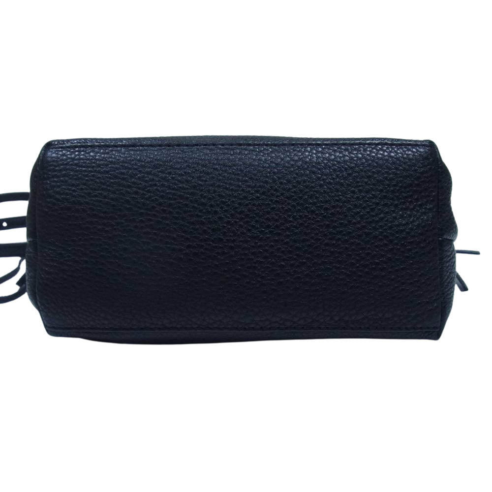 Rebecca Minkoff レベッカミンコフ レザー フリンジ ショルダーバッグ ブラック系【美品】【中古】