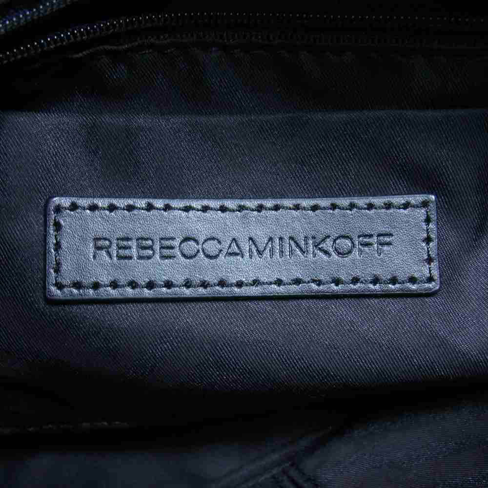 Rebecca Minkoff レベッカミンコフ レザー フリンジ ショルダーバッグ ブラック系【美品】【中古】