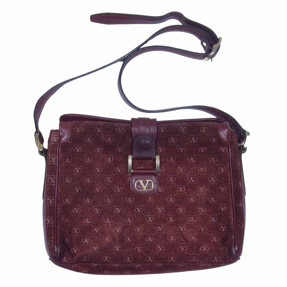 VALENTINO ヴァレンティノ Vロゴ総柄 ショルダーバッグ ブラウン系【中古】