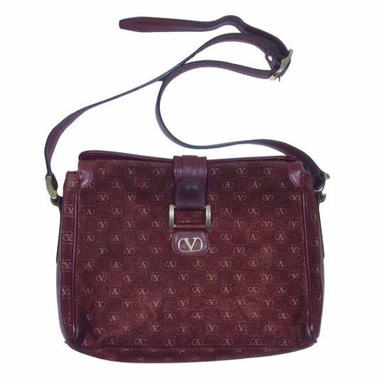 VALENTINO ヴァレンティノ Vロゴ総柄 ショルダーバッグ ブラウン系【中古】