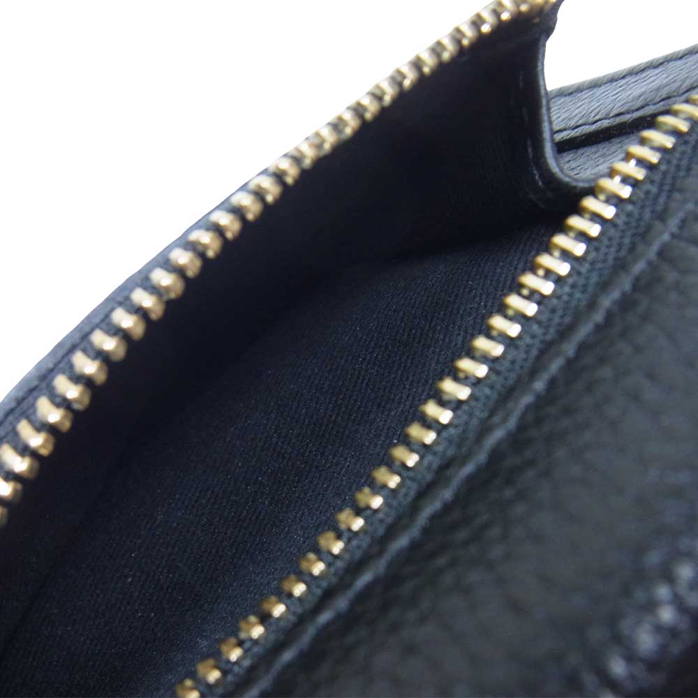 SEE BY CHLOE シーバイクロエ LIZZIE リジー グレインレザー ウォレット 財布 ブラック系【美品】【中古】