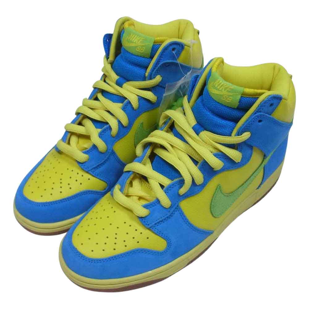 NIKE ナイキ 305050-731 SB Dunk High Marge Simpson ダンク ハイ マージ シンプソン イエロー系 ライトブルー系 27.5㎝【美品】【中古】