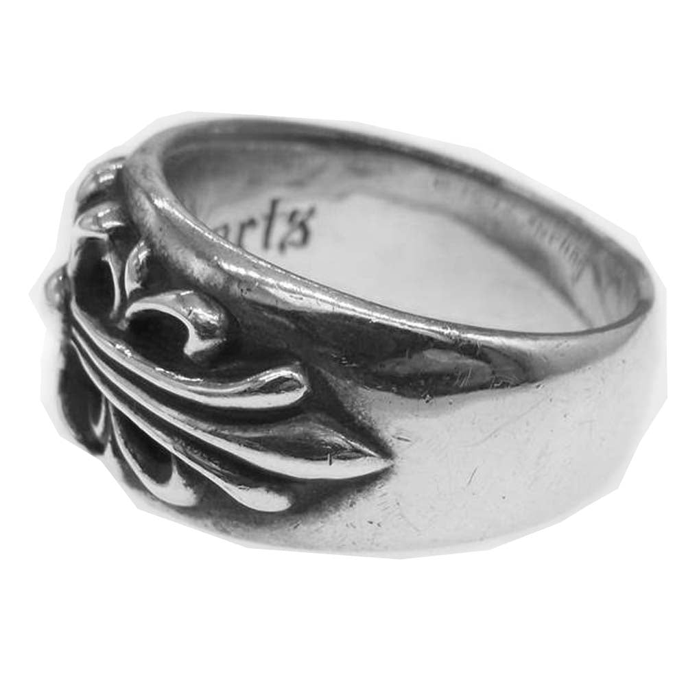 CHROME HEARTS クロムハーツ（原本無） FLRL CRS RING フローラルクロス リング シルバー系【中古】