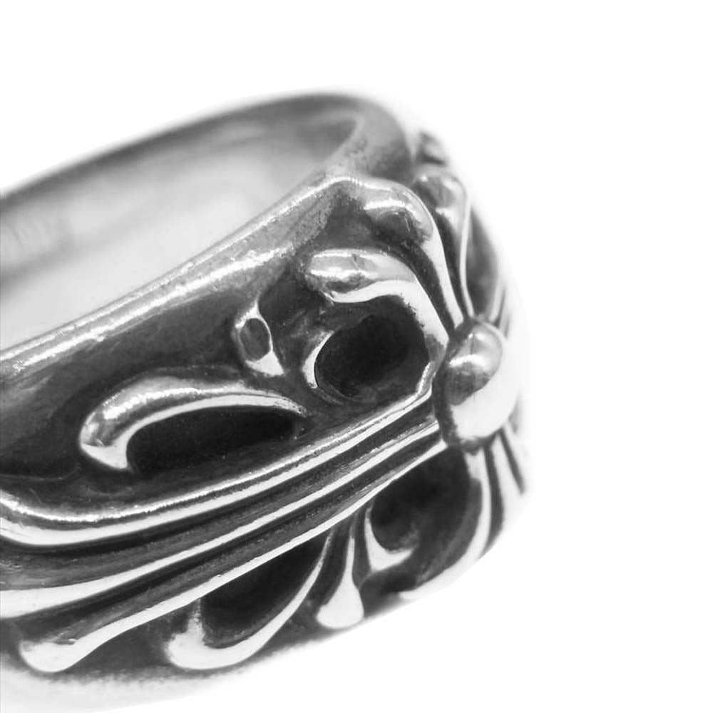 CHROME HEARTS クロムハーツ（原本無） FLRL CRS RING フローラルクロス リング シルバー系【中古】