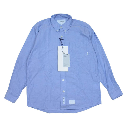 WTAPS ダブルタップス 20SS 201TQDT-SHM02 BD LS 01 SHIRT COTTON OXFORD THOMAS MASON ボタンダウン 長袖 シャツ ブルー系 S【中古】