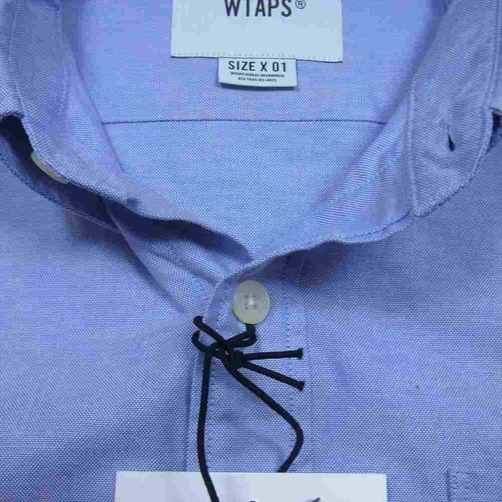 WTAPS ダブルタップス 20SS 201TQDT-SHM02 BD LS 01 SHIRT COTTON OXFORD THOMAS MASON ボタンダウン 長袖 シャツ ブルー系 S【中古】
