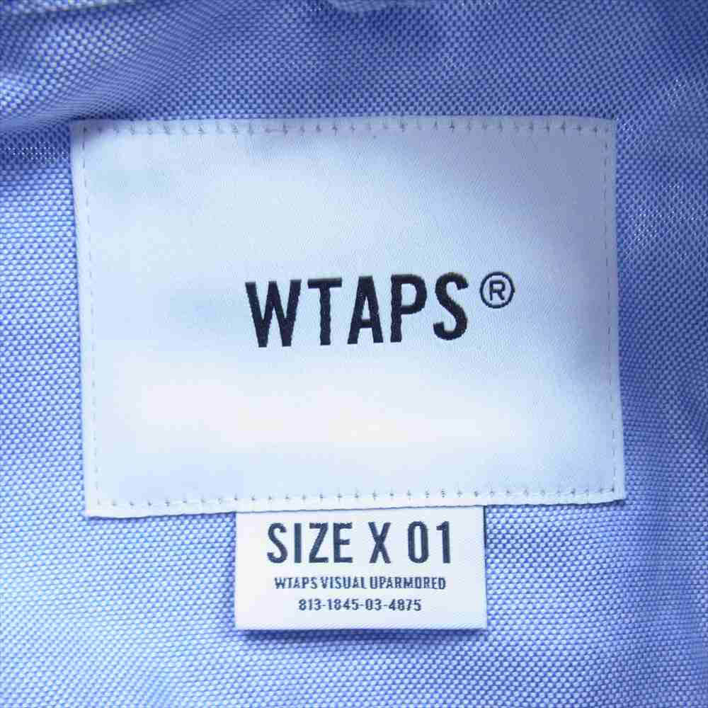 WTAPS ダブルタップス 20SS 201TQDT-SHM02 BD LS 01 SHIRT COTTON OXFORD THOMAS MASON ボタンダウン 長袖 シャツ ブルー系 S【中古】