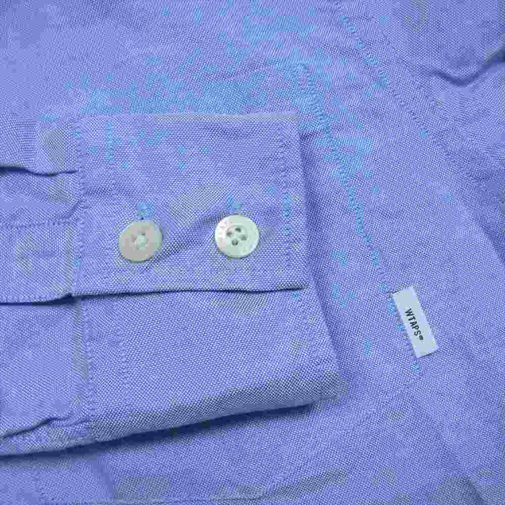 WTAPS ダブルタップス 20SS 201TQDT-SHM02 BD LS 01 SHIRT COTTON OXFORD THOMAS MASON ボタンダウン 長袖 シャツ ブルー系 S【中古】
