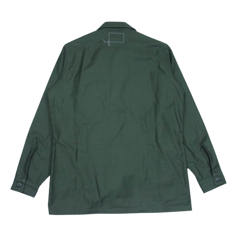 WTAPS ダブルタップス 21SS 211BRDT-SHM01 FLYERS LS COTTON フライヤーズ コットン ミリタリー シャツ ジャケット OLIVEDRAB M【中古】