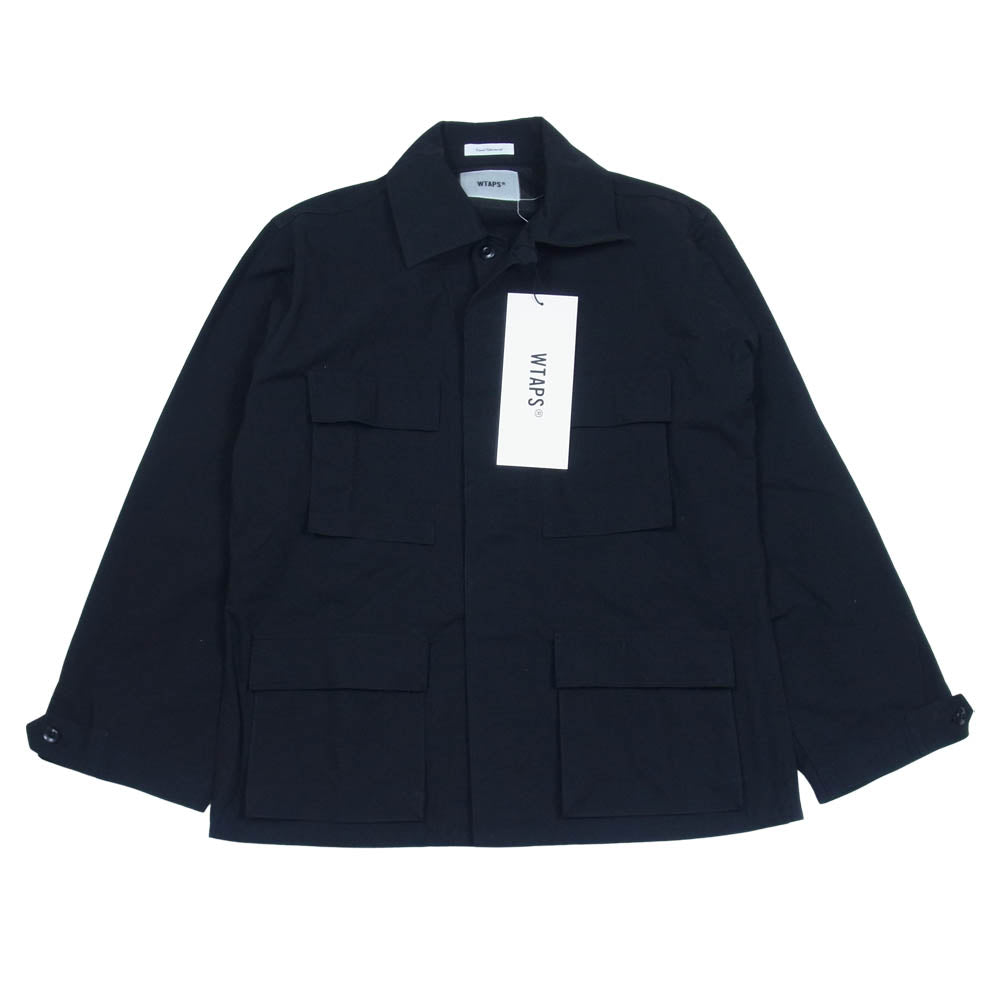 WTAPS ダブルタップス 21SS 211WVDT-SHM01 WKILL LS NYCO RIPSTOP リップストップ ミリタリー ジャングル フィティグー ジャケット ブラック系 M【美品】【中古】