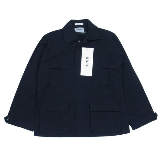 WTAPS ダブルタップス 21SS 211WVDT-SHM01 WKILL LS NYCO RIPSTOP リップストップ ミリタリー ジャングル フィティグー ジャケット ブラック系 M【美品】【中古】