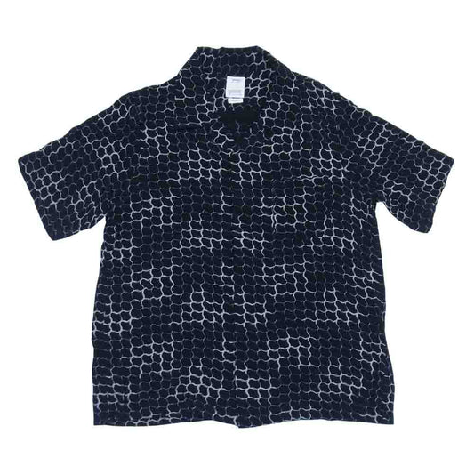 VISVIM ビズビム 20SS 0120105011020 FREE EDGE SHIRT S/S LATTICE フリーエッジ 半袖 総柄 シャツ ブラック系 1【中古】