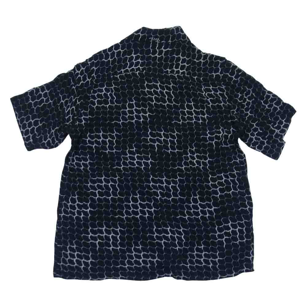 VISVIM ビズビム 20SS 0120105011020 FREE EDGE SHIRT S/S LATTICE フリーエッジ 半袖 総柄 シャツ ブラック系 1【中古】