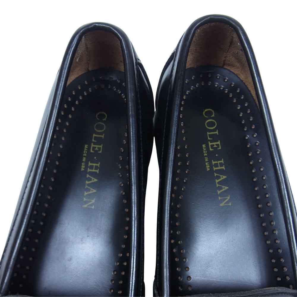COLE HAAN コールハーン USA製 レザー ローファー ブラック系 75E【中古】