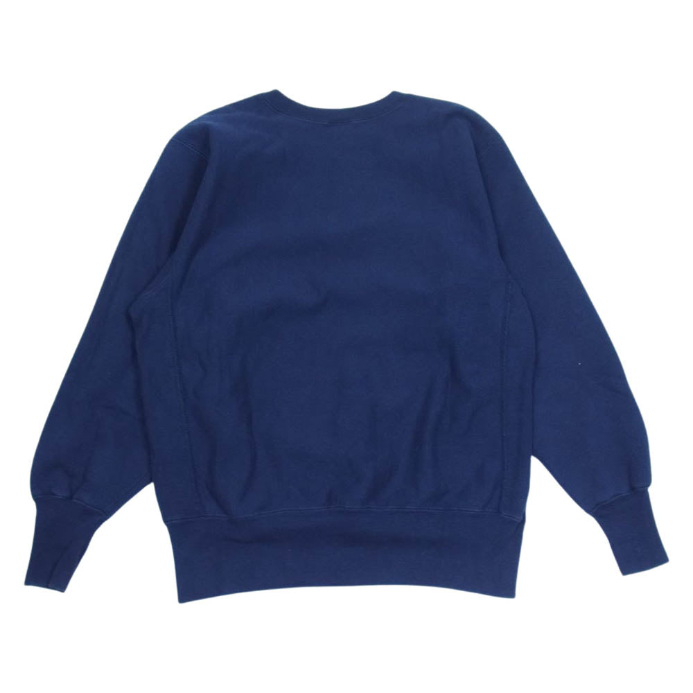 Champion チャンピオン ヴィンテージ USA製 90s 刺繍タグ GWU プリント リバースウィーブ スウェット トレーナー ネイビー系 L【中古】