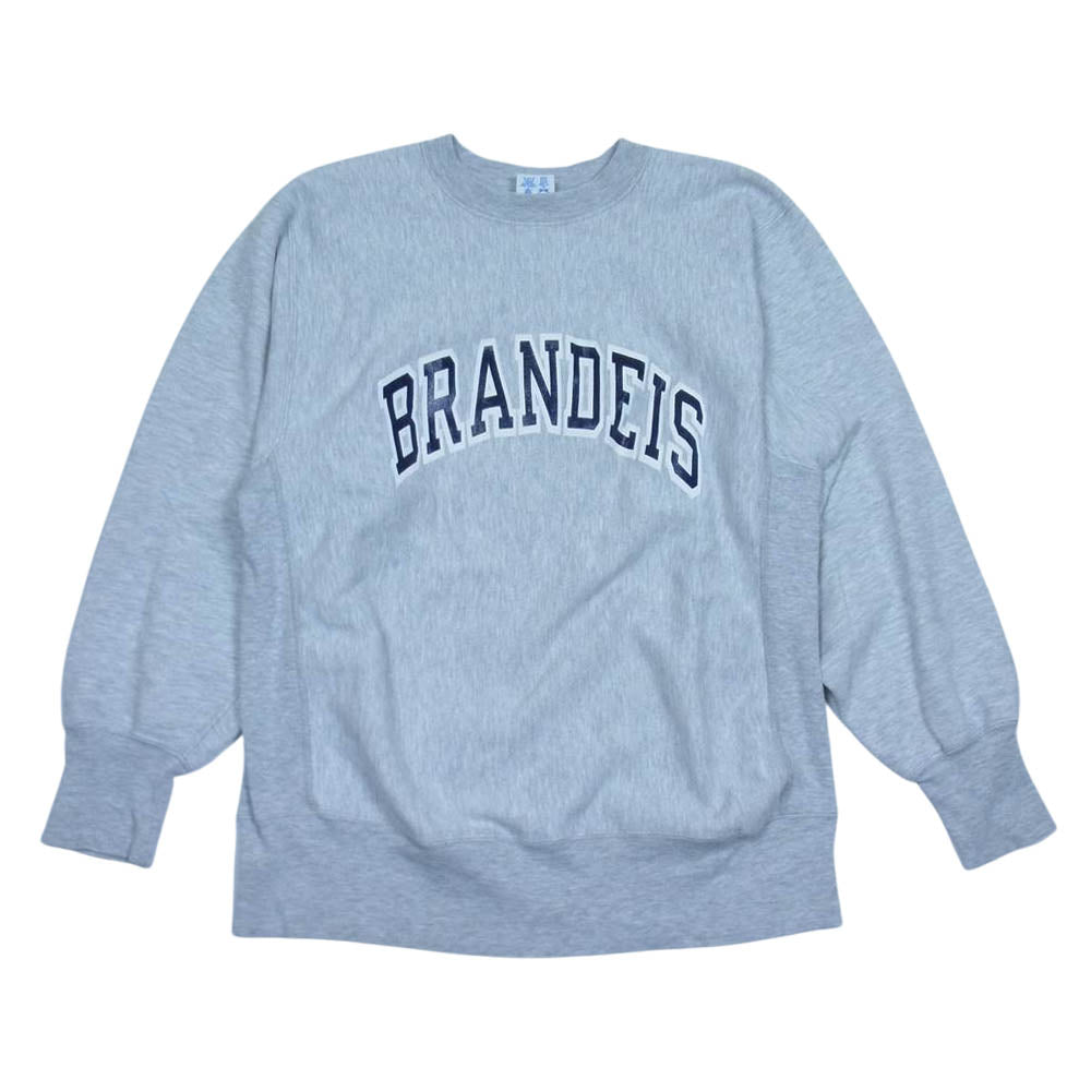 Champion チャンピオン ヴィンテージ USA製 80s トリコタグ BRANDIES プリント リバースウィーブ スウェット トレーナー グレー系 L【中古】